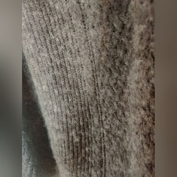 Daisy Fuentes XL Charcoal Heater WOOLBlend Knitted Lngslv Women's Sweater Poncho - Picture 7 of 8